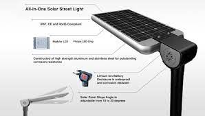 Btree LED Solar Street Light -12 W với pin Li-ion và bảng điều khiển năng lượng mặt trời 20W- 广州纵...